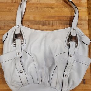 B Makowsky White Satchel